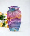 Classic 10-inch Vibrant Swirl Memorial Urn for mom