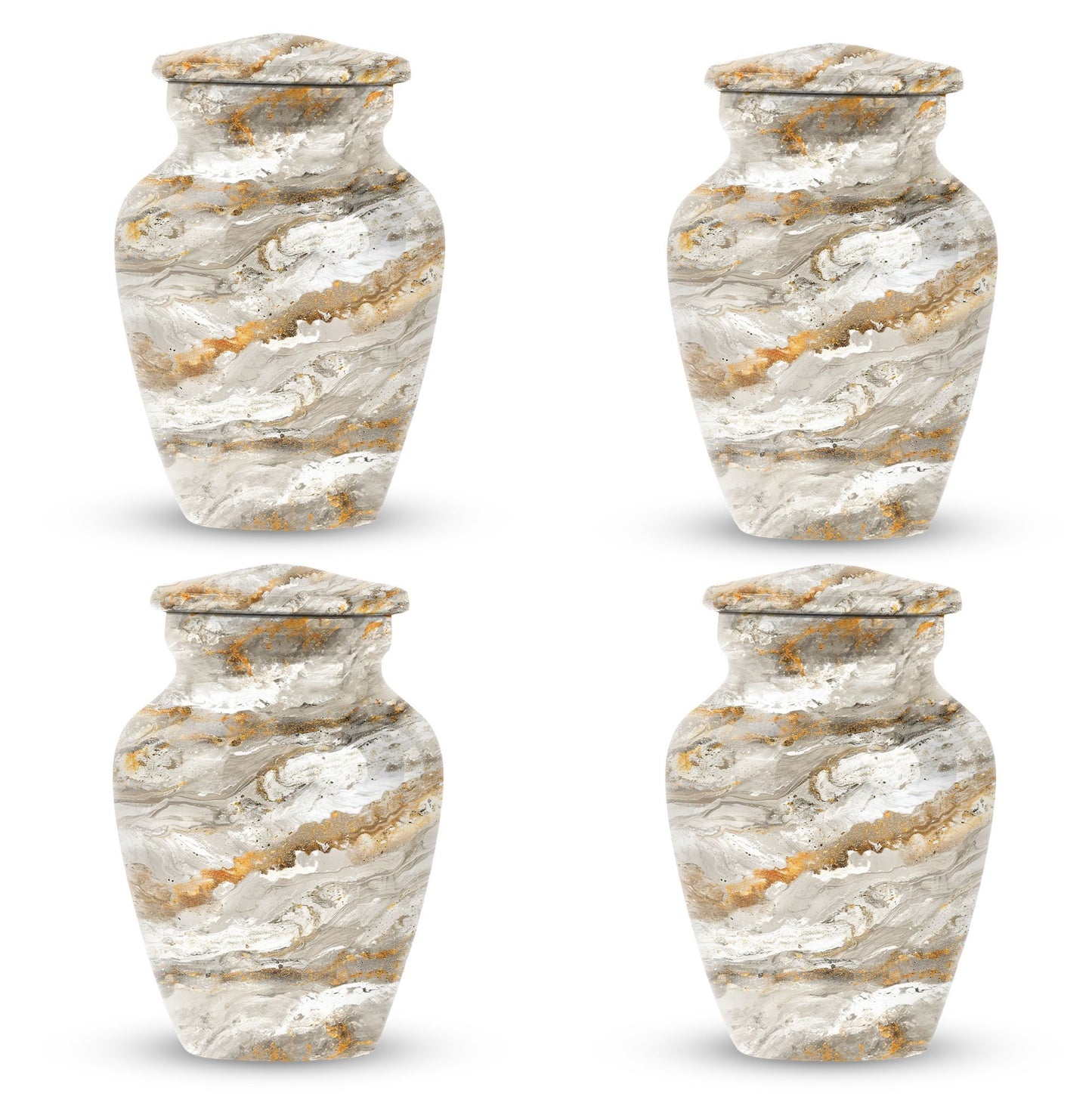 Vibrant Swirl Urn made of aluminium for cremation ashes