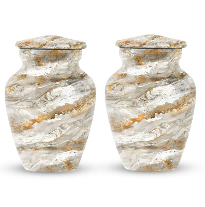 Vibrant Swirl Urn made of aluminium for cremation ashes