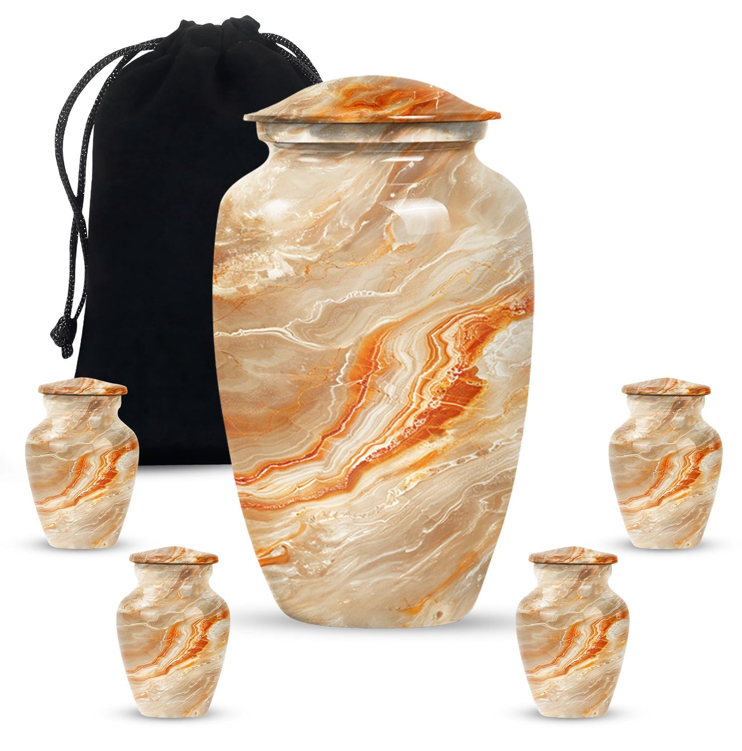Vibrant Swirl Urn burial urn with Abstract Design