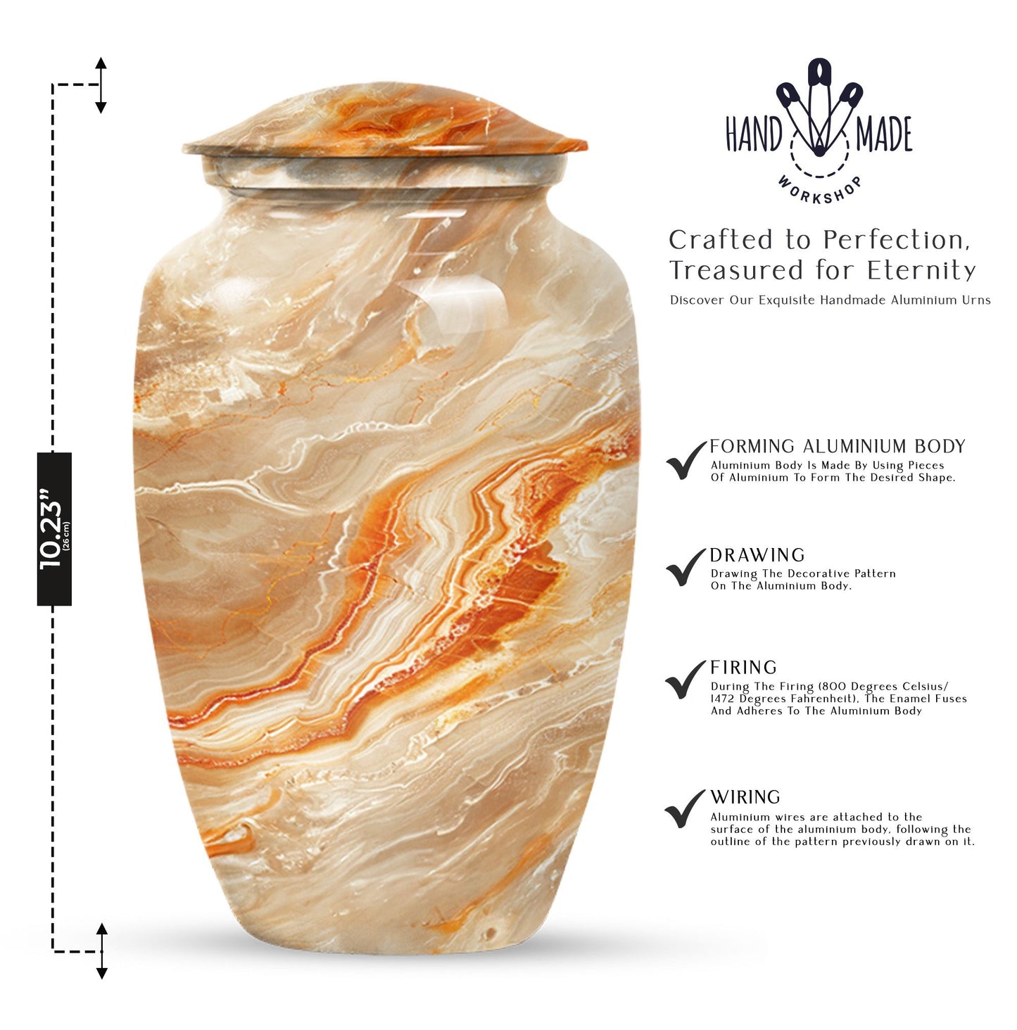Vibrant Swirl Urn burial urn with Abstract Design