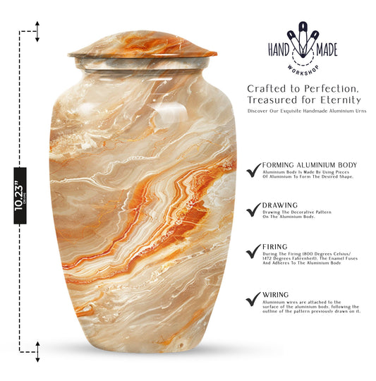 Vibrant Swirl Urn burial urn with Abstract Design