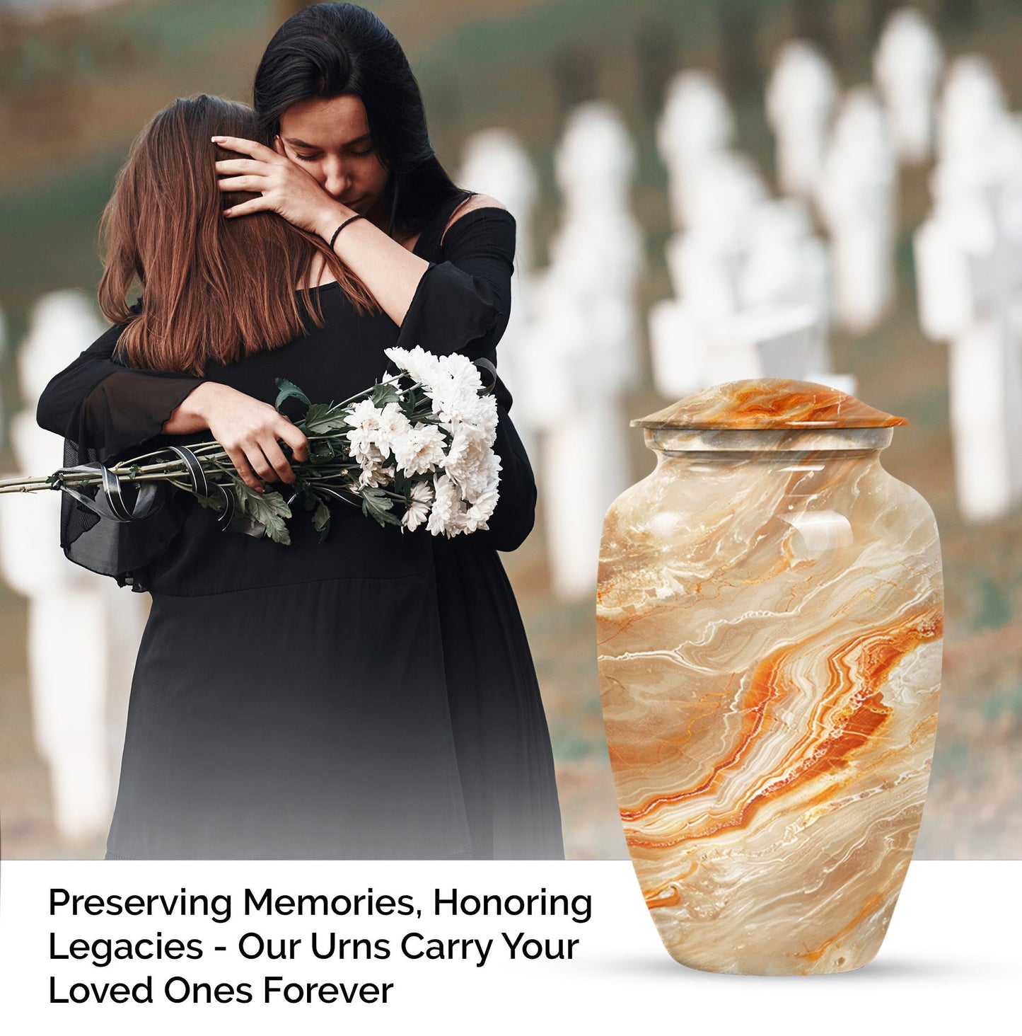Vibrant Swirl Urn burial urn with Abstract Design