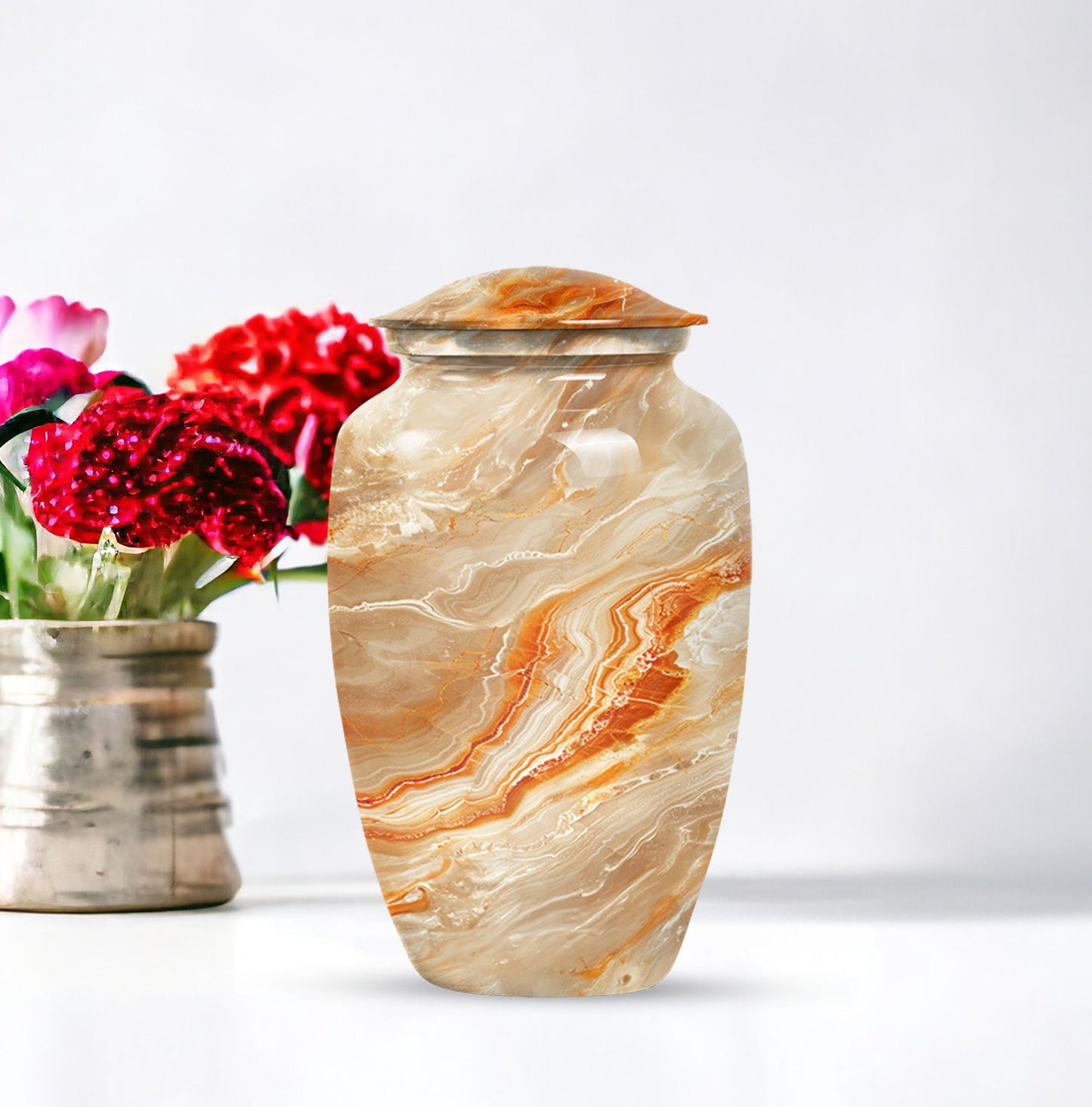 Vibrant Swirl Urn burial urn with Abstract Design