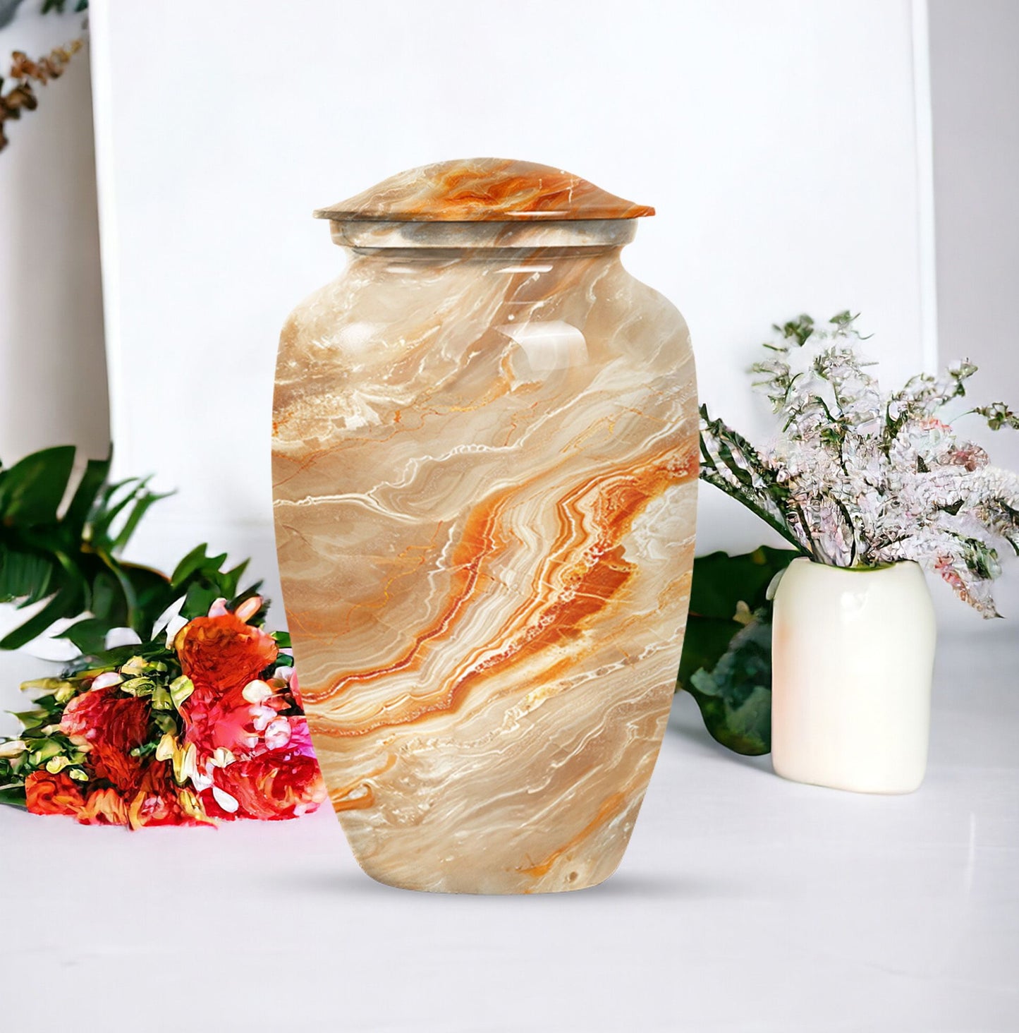 Vibrant Swirl Urn burial urn with Abstract Design