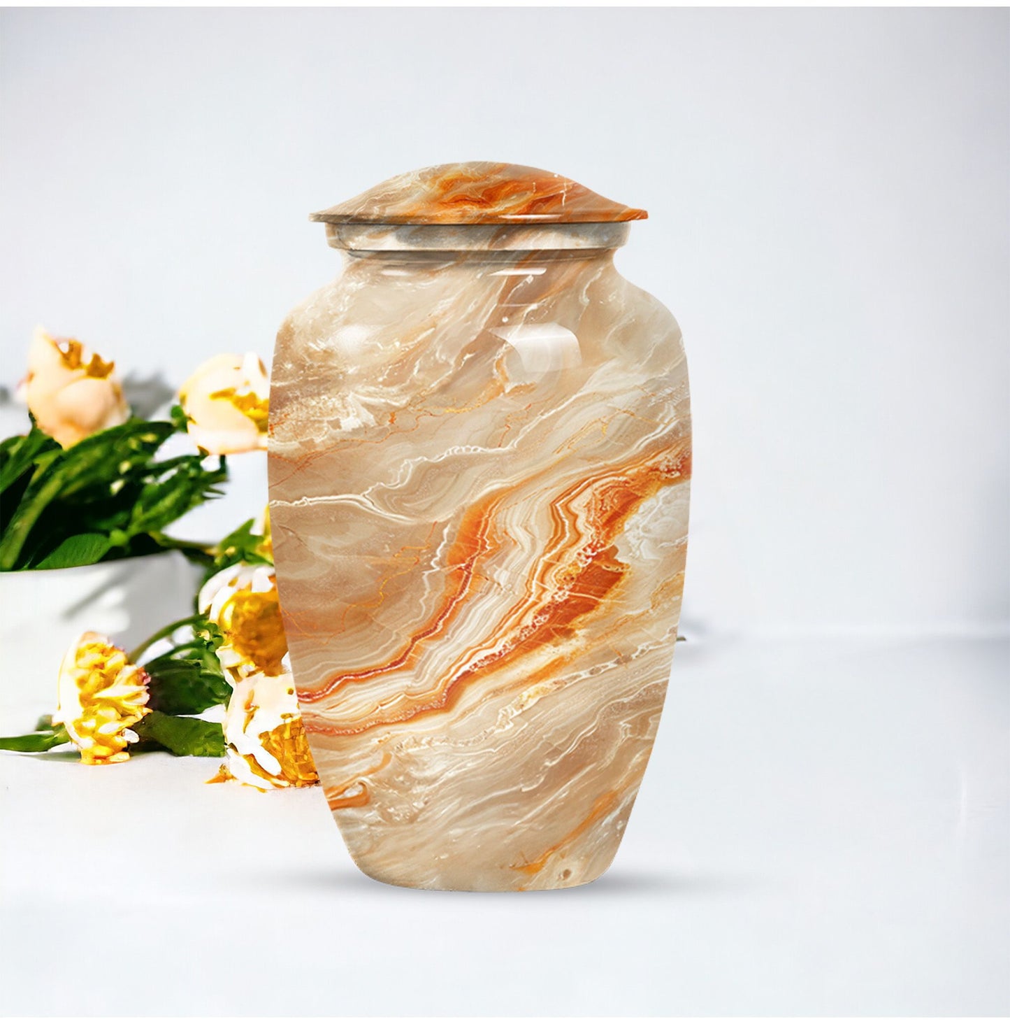 Vibrant Swirl Urn burial urn with Abstract Design