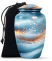 Vibrant Swirl Funeral Urn, Large Classic Aluminium Urn with Customization