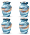 Vibrant Swirl Funeral Urn, Large Classic Aluminium Urn with Customization