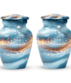 Vibrant Swirl Funeral Urn, Large Classic Aluminium Urn with Customization