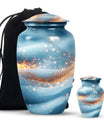 Vibrant Swirl Funeral Urn, Large Classic Aluminium Urn with Customization