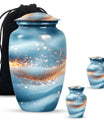 Vibrant Swirl Funeral Urn, Large Classic Aluminium Urn with Customization