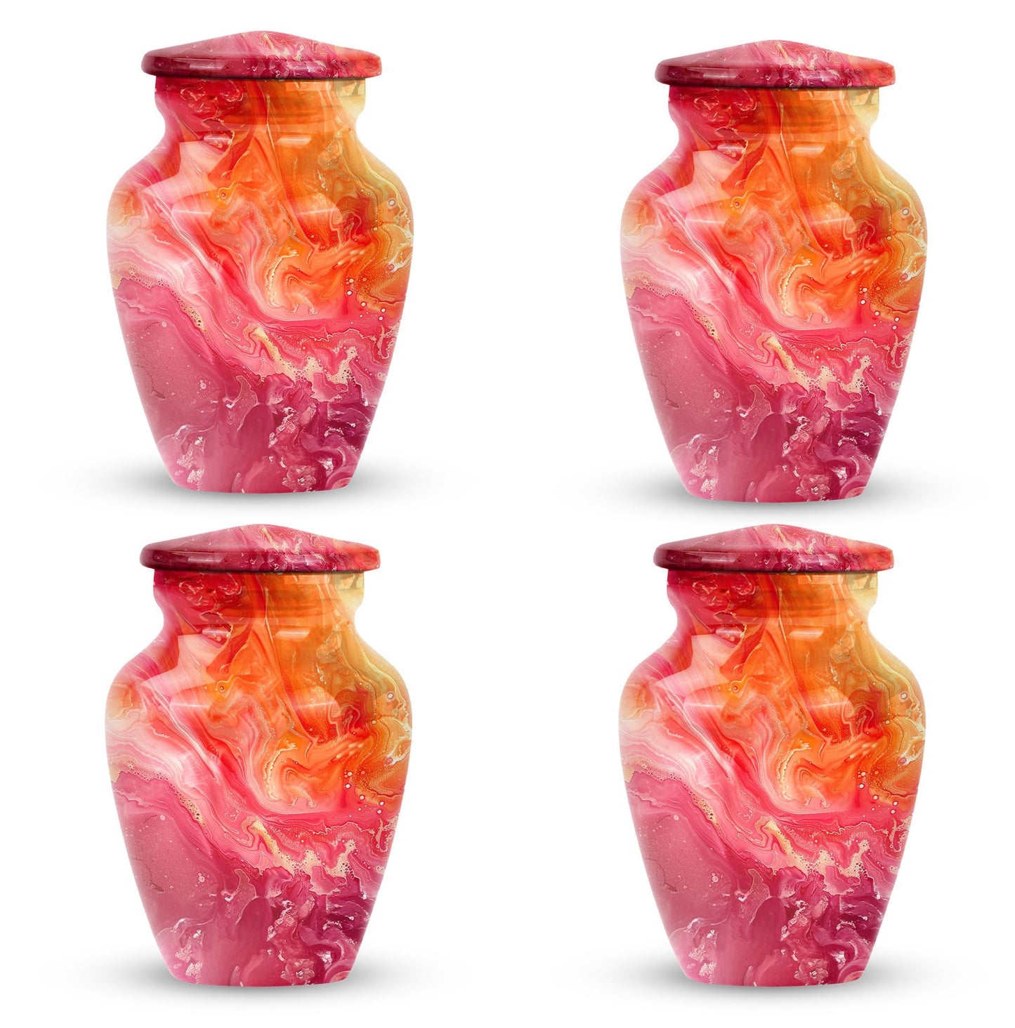 Vibrant Swirl Urn, classic memorial urn for adult ashes.