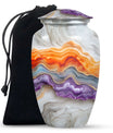 Vibrant Swirl Urn, classic urn for cremation ashes.