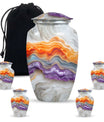 Vibrant Swirl Urn, classic urn for cremation ashes.