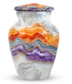 Vibrant Swirl Urn, classic urn for cremation ashes.