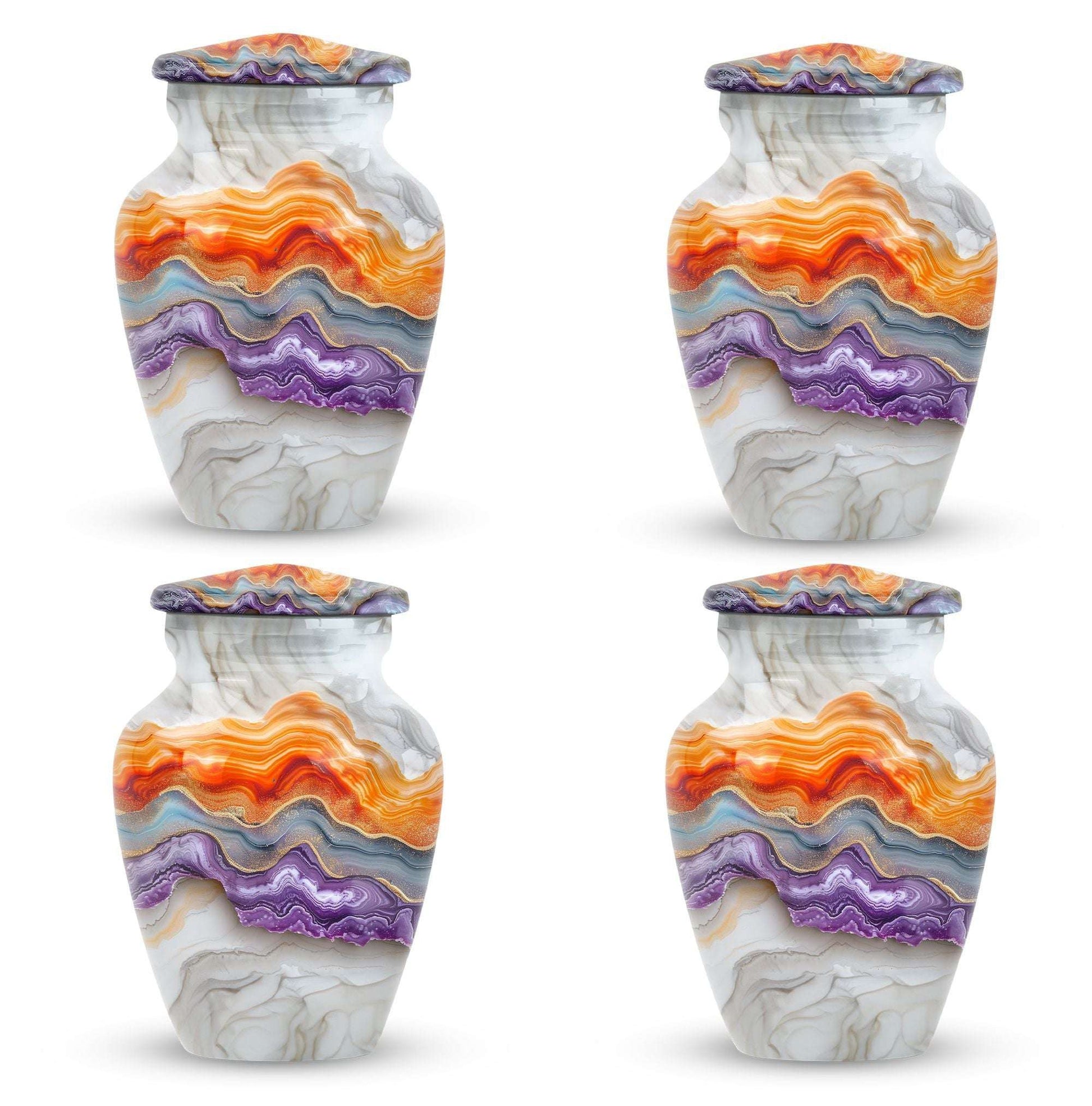 Vibrant Swirl Urn, classic urn for cremation ashes.