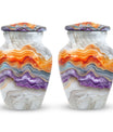 Vibrant Swirl Urn, classic urn for cremation ashes.