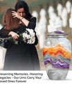 Vibrant Swirl Urn, classic urn for cremation ashes.