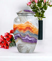 Vibrant Swirl Urn, classic urn for cremation ashes.