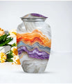Vibrant Swirl Urn, classic urn for cremation ashes.
