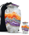 Vibrant Swirl Urn, classic urn for cremation ashes.