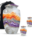 Vibrant Swirl Urn, classic urn for cremation ashes.