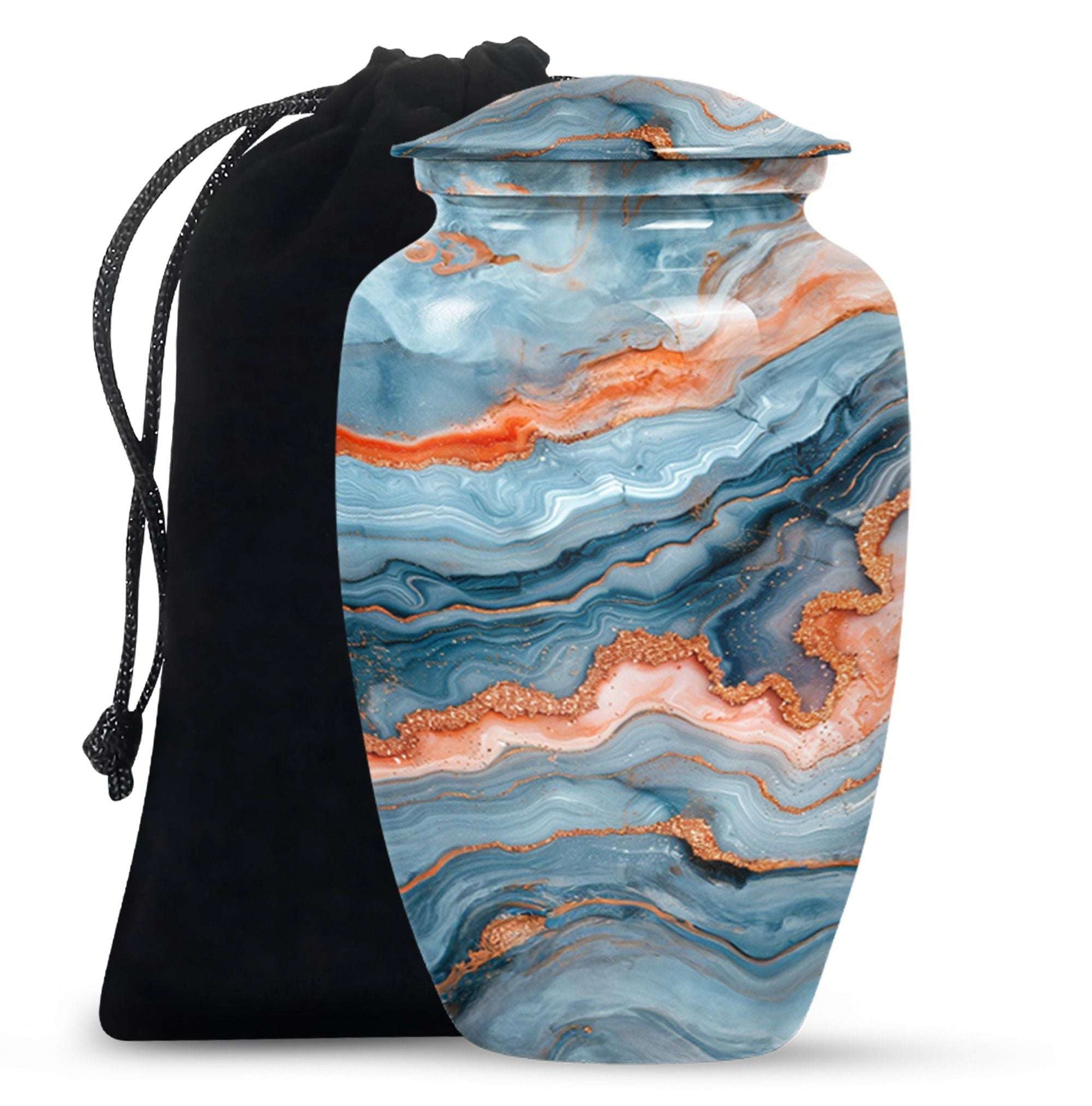 classic large urn for burial ashes, with personalization.