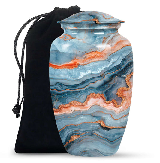 classic large urn for burial ashes, with personalization.