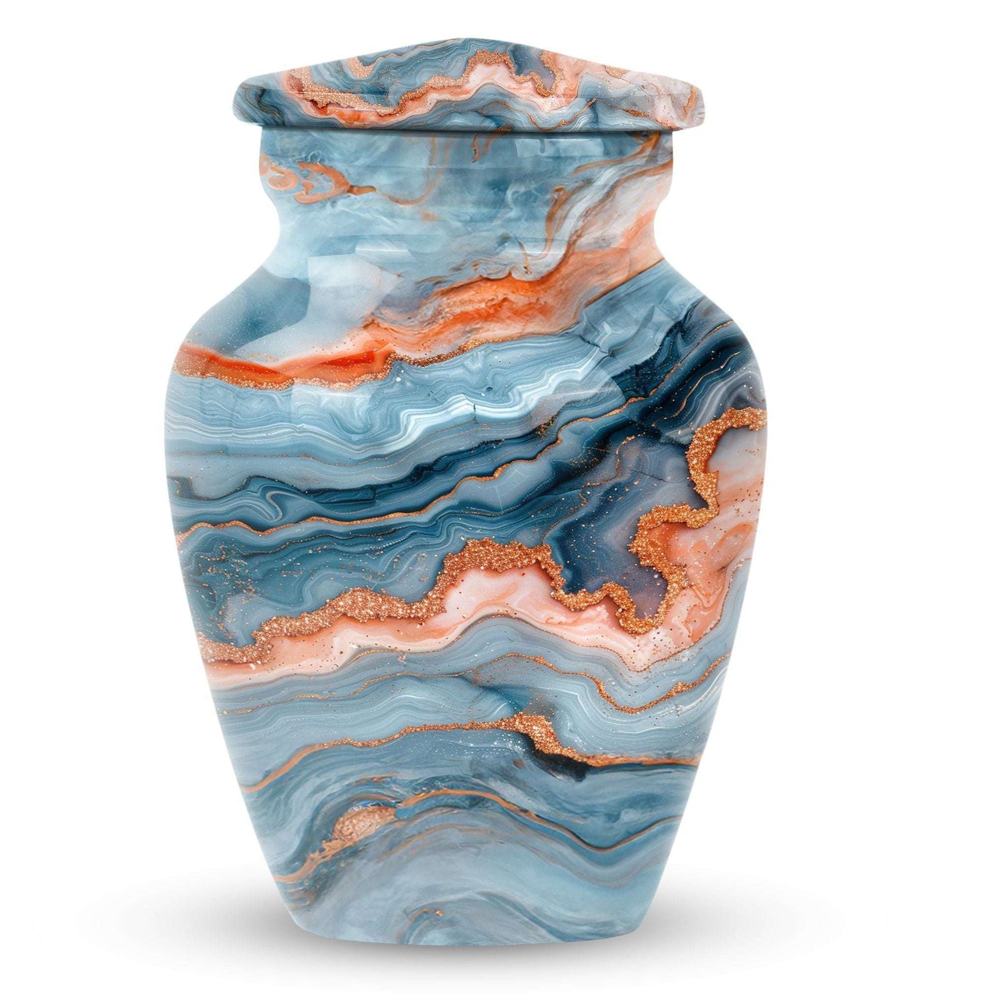 classic large urn for burial ashes, with personalization.