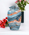 classic large urn for burial ashes, with personalization.