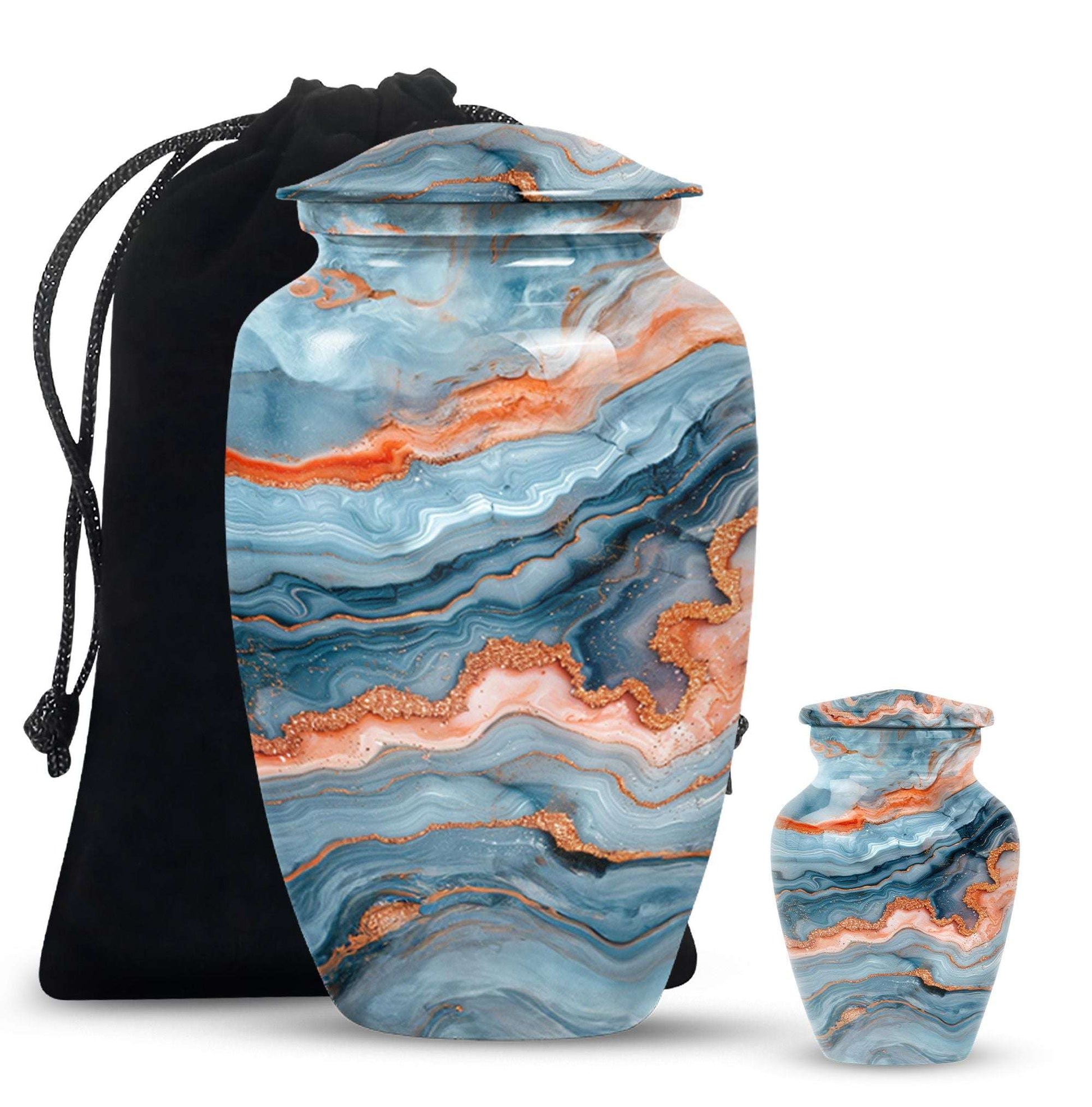 classic large urn for burial ashes, with personalization.