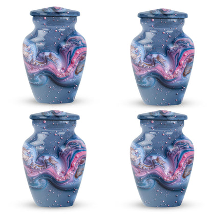 Classic Abstract Aluminium Urn for ground burial.