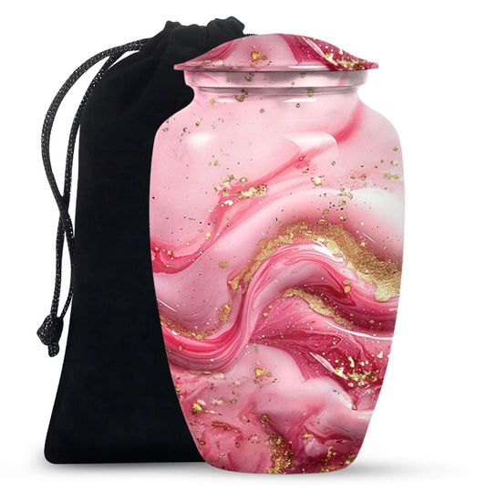 10-inch abstract designed classic cremation large urn