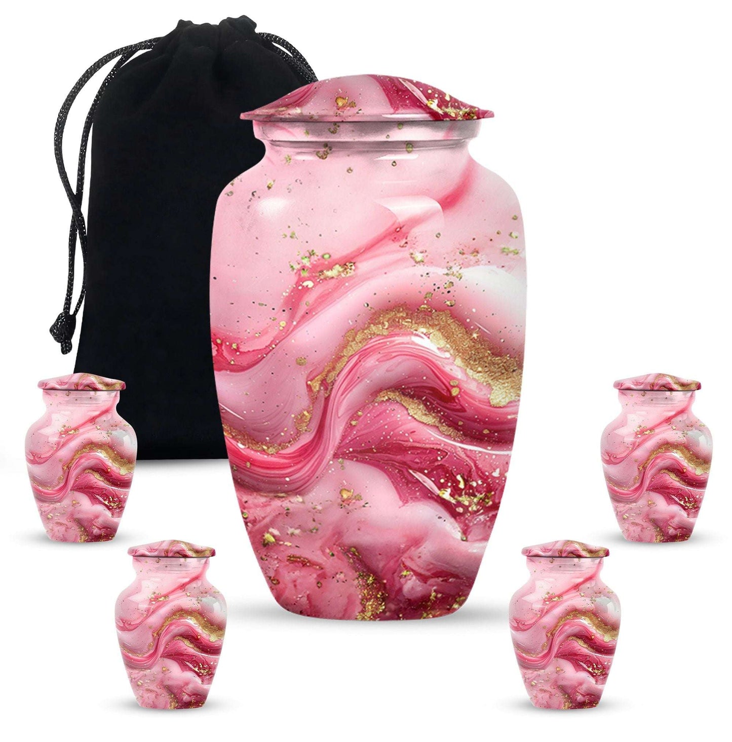 10-inch abstract designed classic cremation large urn