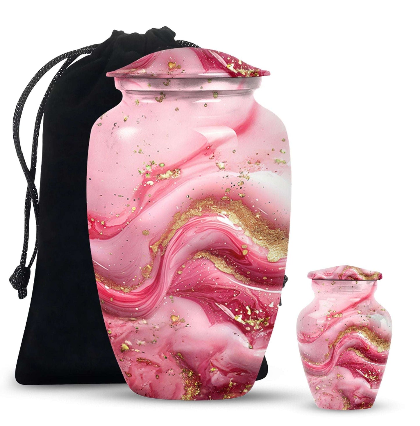 10-inch abstract designed classic cremation large urn