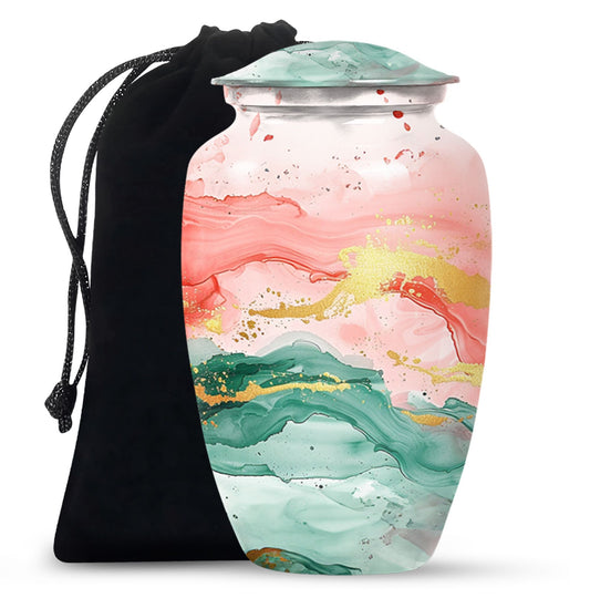 Classic 10 inch abstract urn, for adult ashes