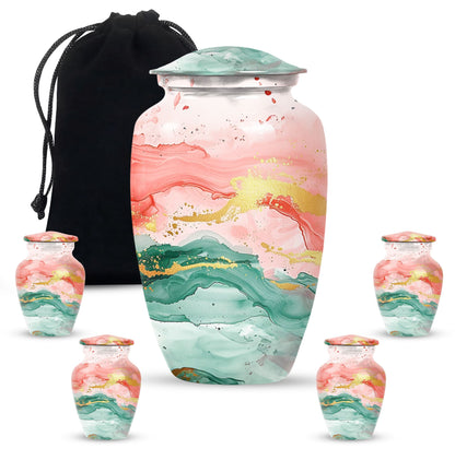 Classic 10 inch abstract urn, for adult ashes