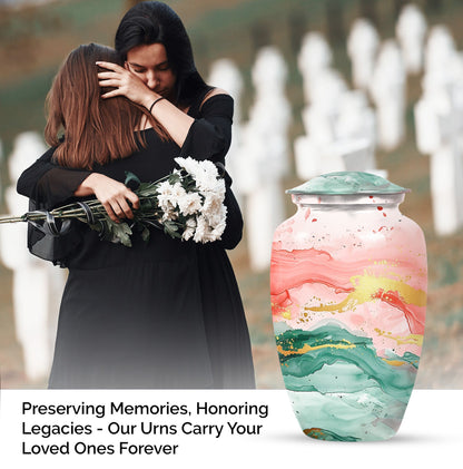 Classic 10 inch abstract urn, for adult ashes