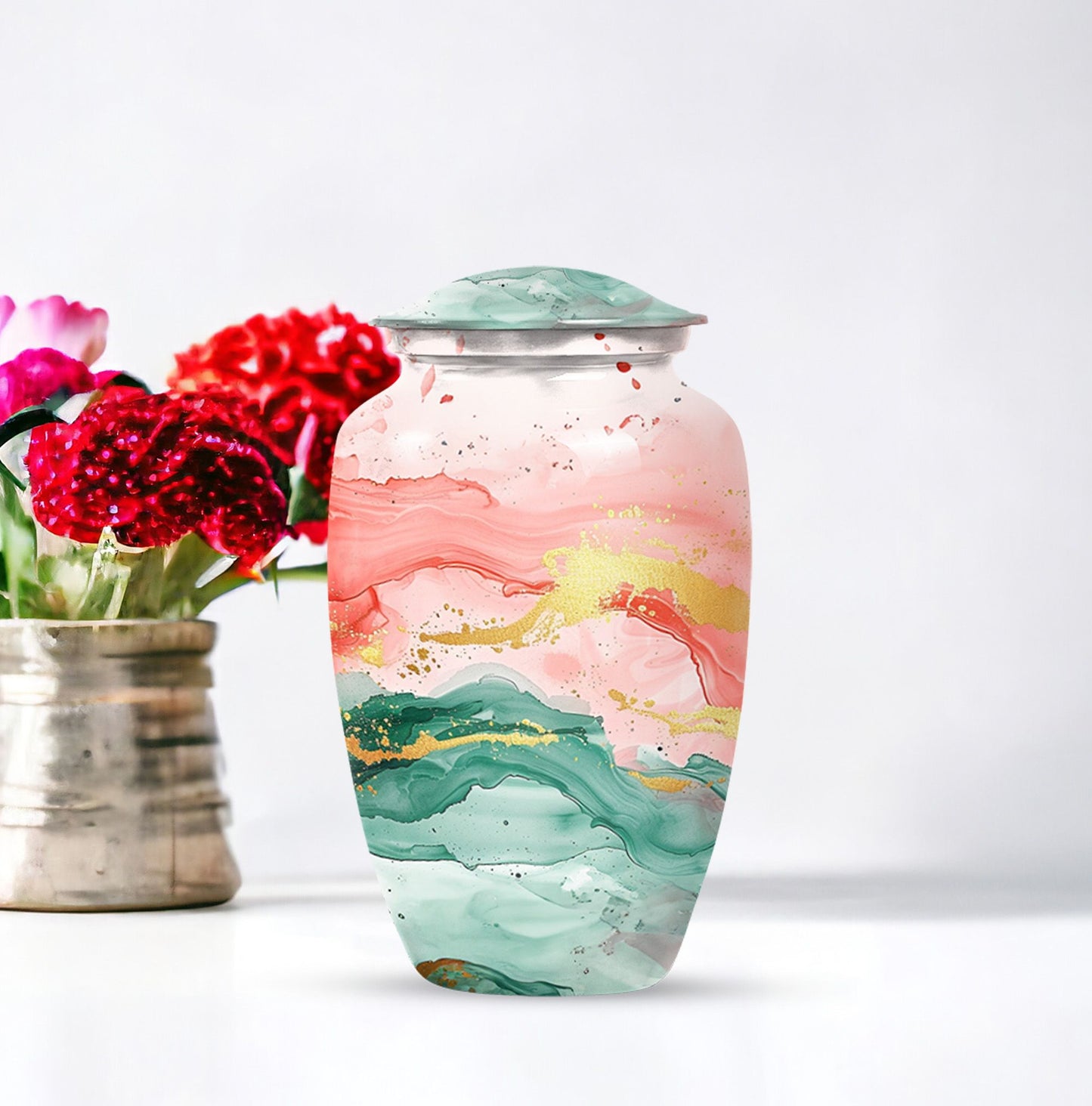 Classic 10 inch abstract urn, for adult ashes