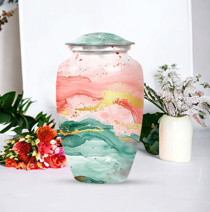 Classic 10 inch abstract urn, for adult ashes