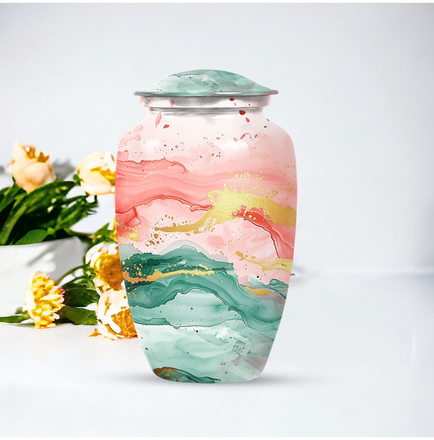 Classic 10 inch abstract urn, for adult ashes