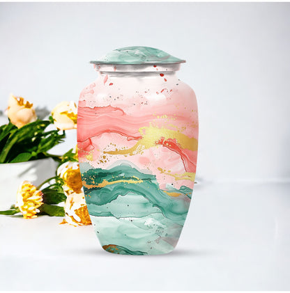 Classic 10 inch abstract urn, for adult ashes