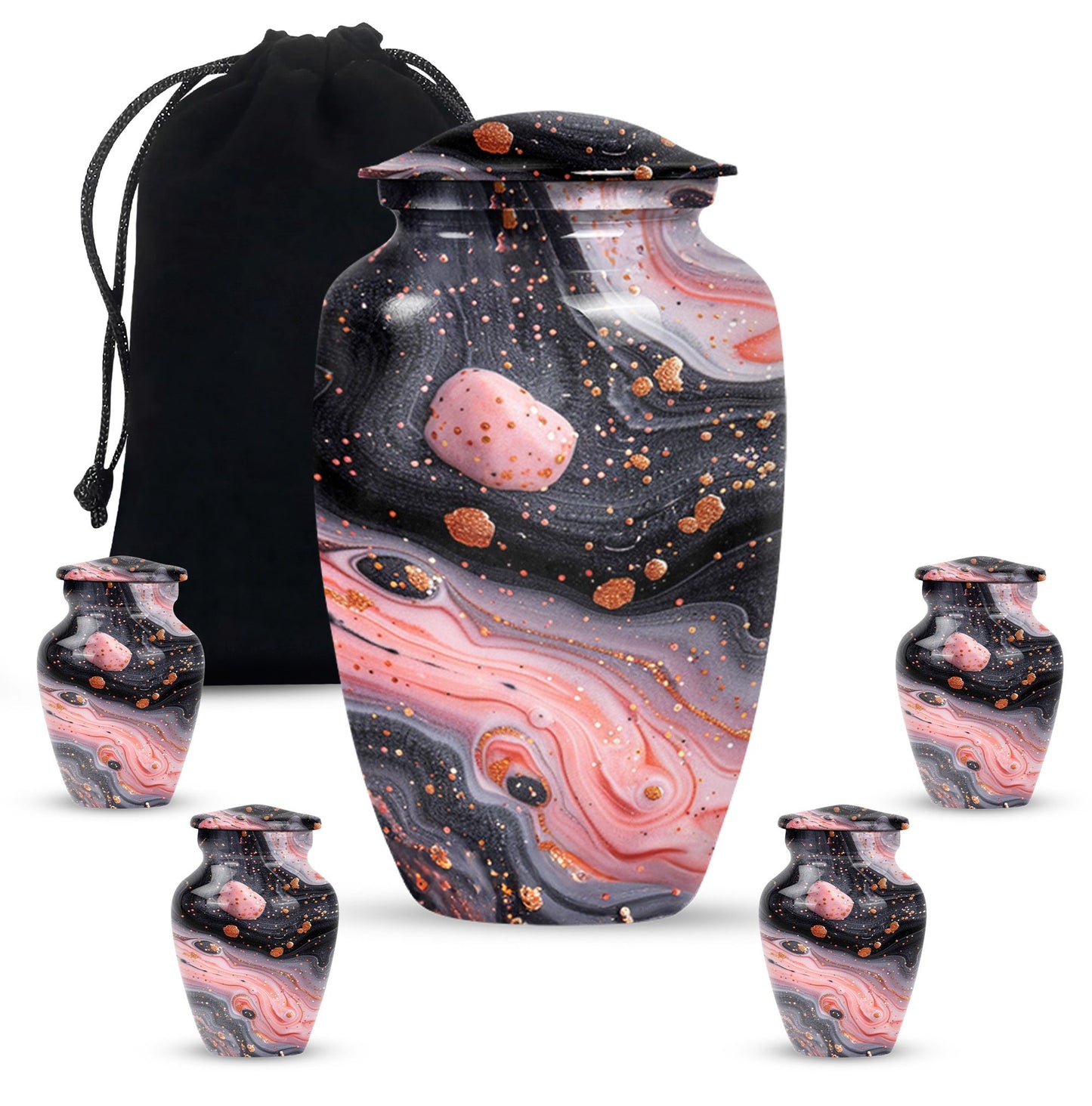 Classic 10-inch Abstract Urn, large cremation urn for human ashes