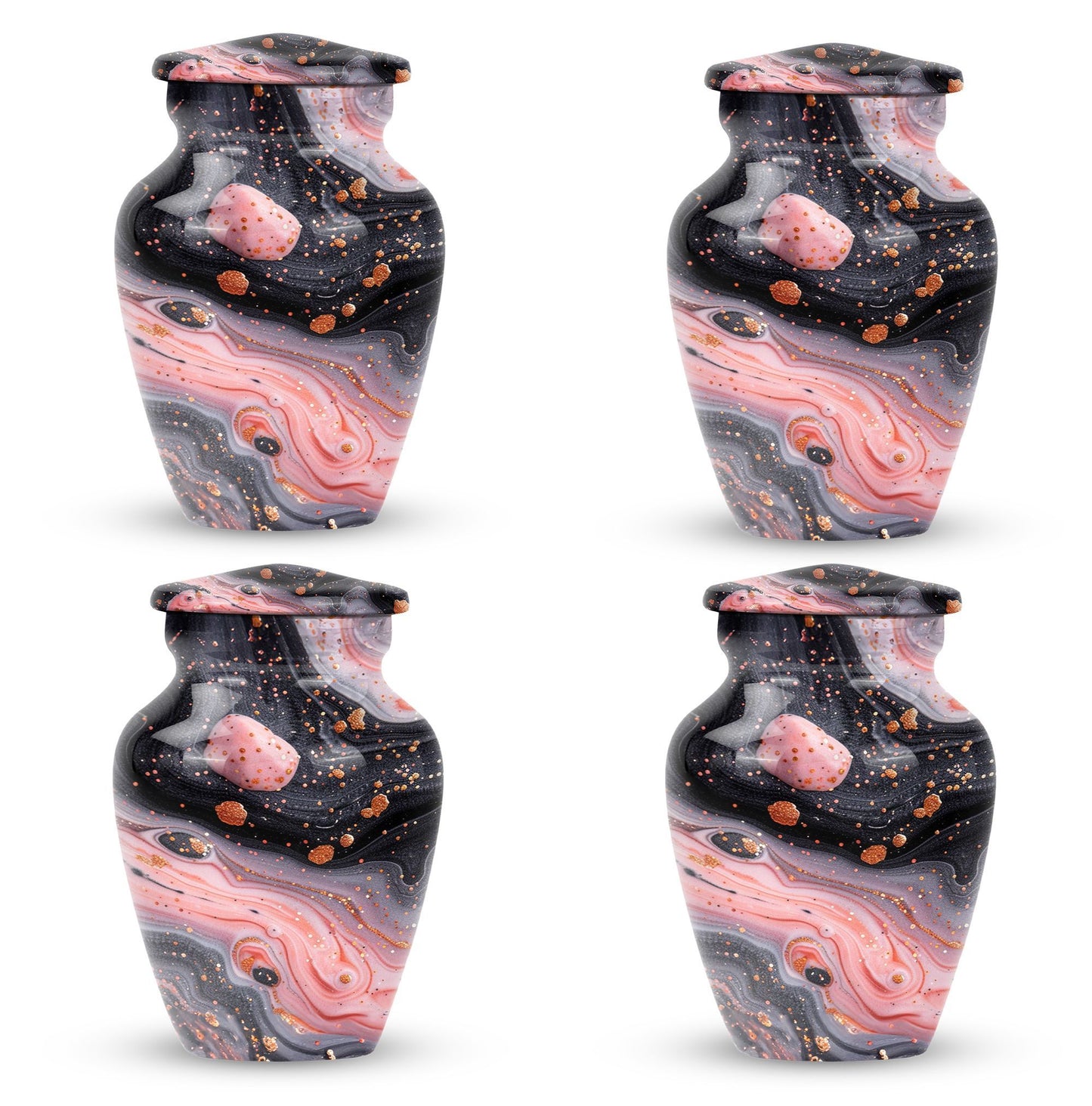 Classic 10-inch Abstract Urn, large cremation urn for human ashes