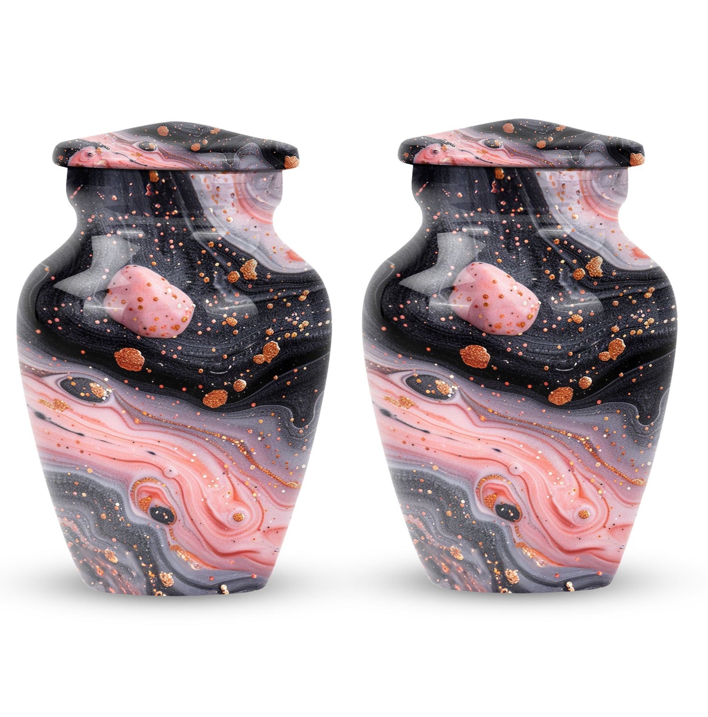 Classic 10-inch Abstract Urn, large cremation urn for human ashes