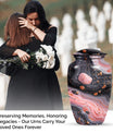 Classic 10-inch Abstract Urn, large cremation urn for human ashes