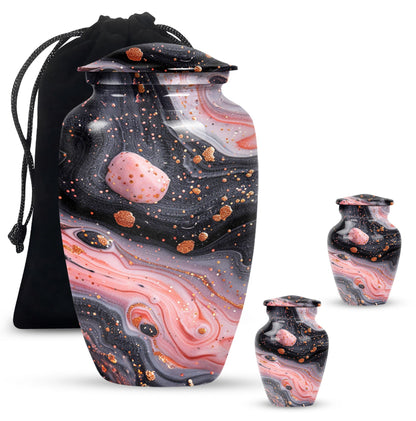 Classic 10-inch Abstract Urn, large cremation urn for human ashes