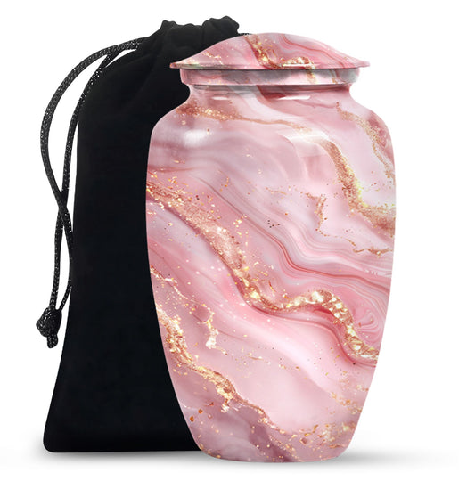 Abstract Urn with classic design for women's cremation.