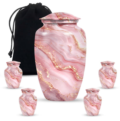 Abstract Urn with classic design for women's cremation.