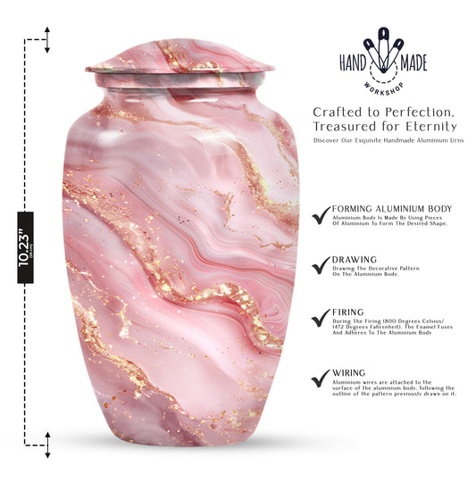 Abstract Urn with classic design for women's cremation.